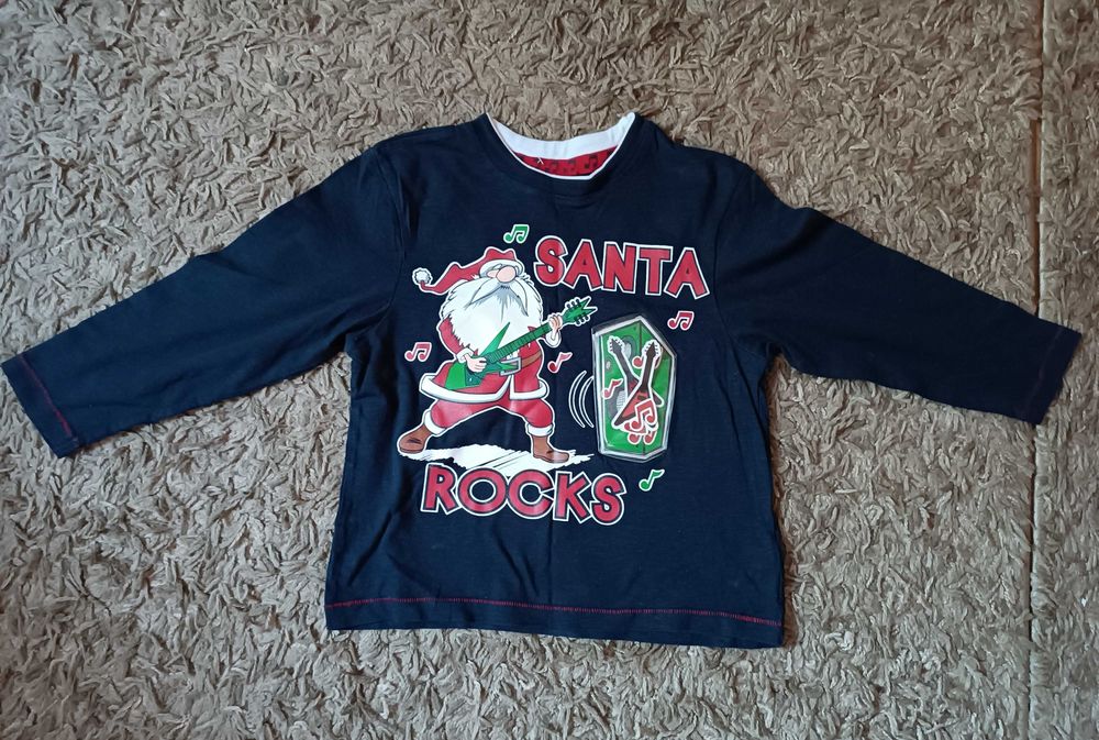 Świąteczna bluzka bluzeczka koszulka  na ok 5 lat (110 cm) MIKOŁAJ