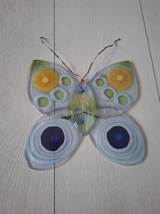 Motyl szklany dekoracja