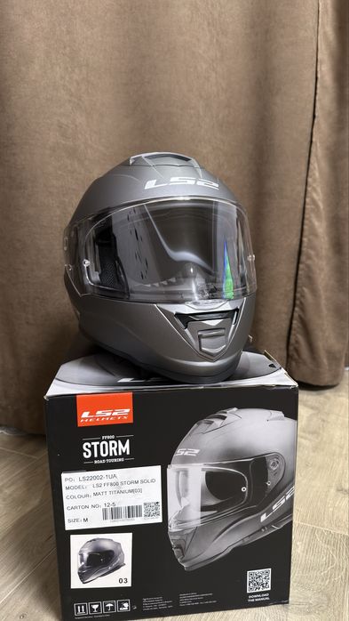 Мотошолом LS2 FF800 STORM MATT TITANIUM, розмір М
