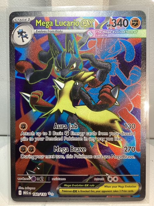 Pokemon TCG: Mega Lucario 160/132 MEG Mega Evolution Full Art