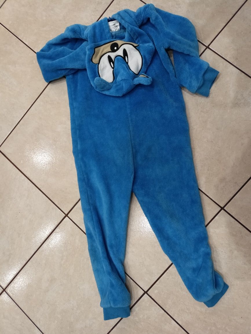 Kostium strój przebranie na bal onesie Sonic 104 110