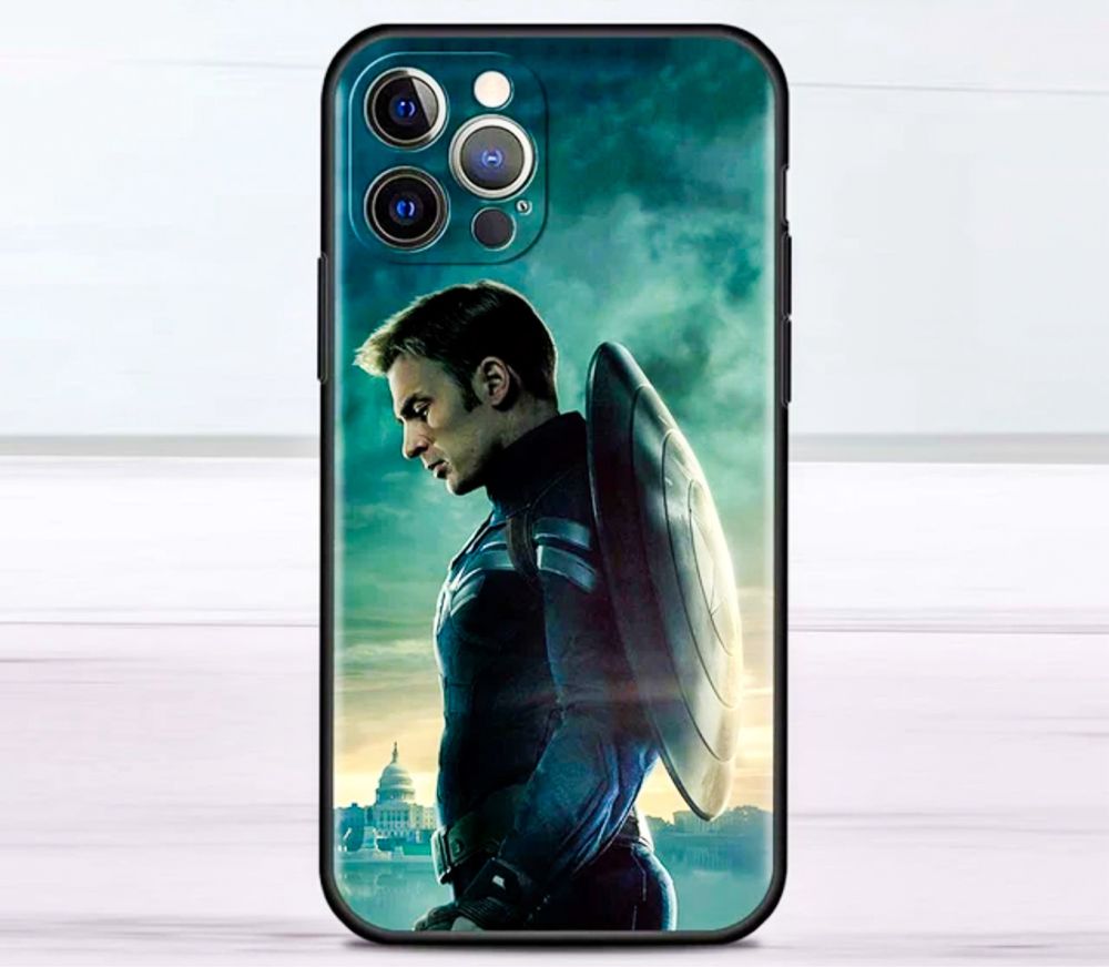 Captain America Etui dla iPhone 14, 13, 12, 11, Mini, Pro, Max, XR, XS