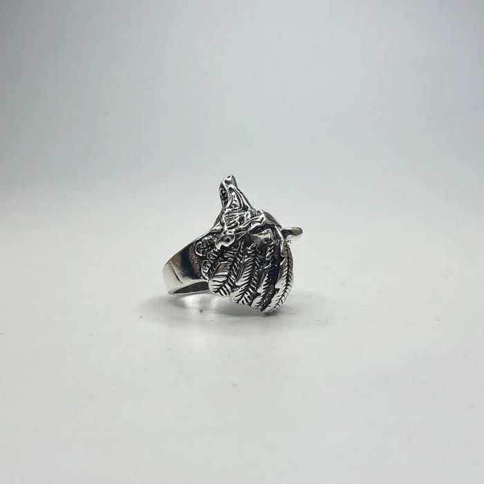 Sygnet pierścionek ring obrączka wilk srebrny