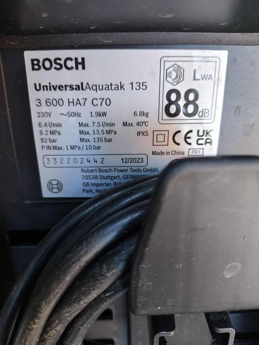 Myjka ciśnieniowa BOSCH 135 bar