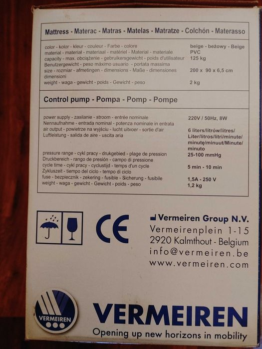 Materac przeciwodleżynowy zmiennociśnieniowy plaster miodu MAT X1