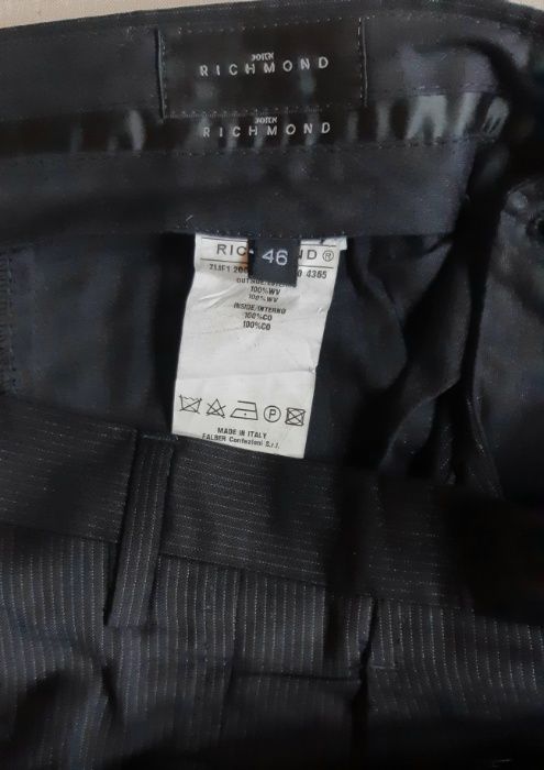 Чёрные брюки john richmond оригинал италия размер 48