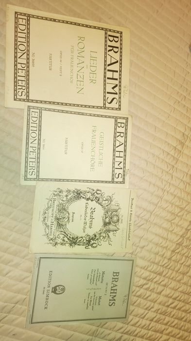 Nuty  niemieckie BRAHMS bardzo stare antyk