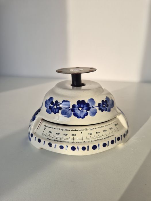 Waga ála fajans kobalt włocławek PRL