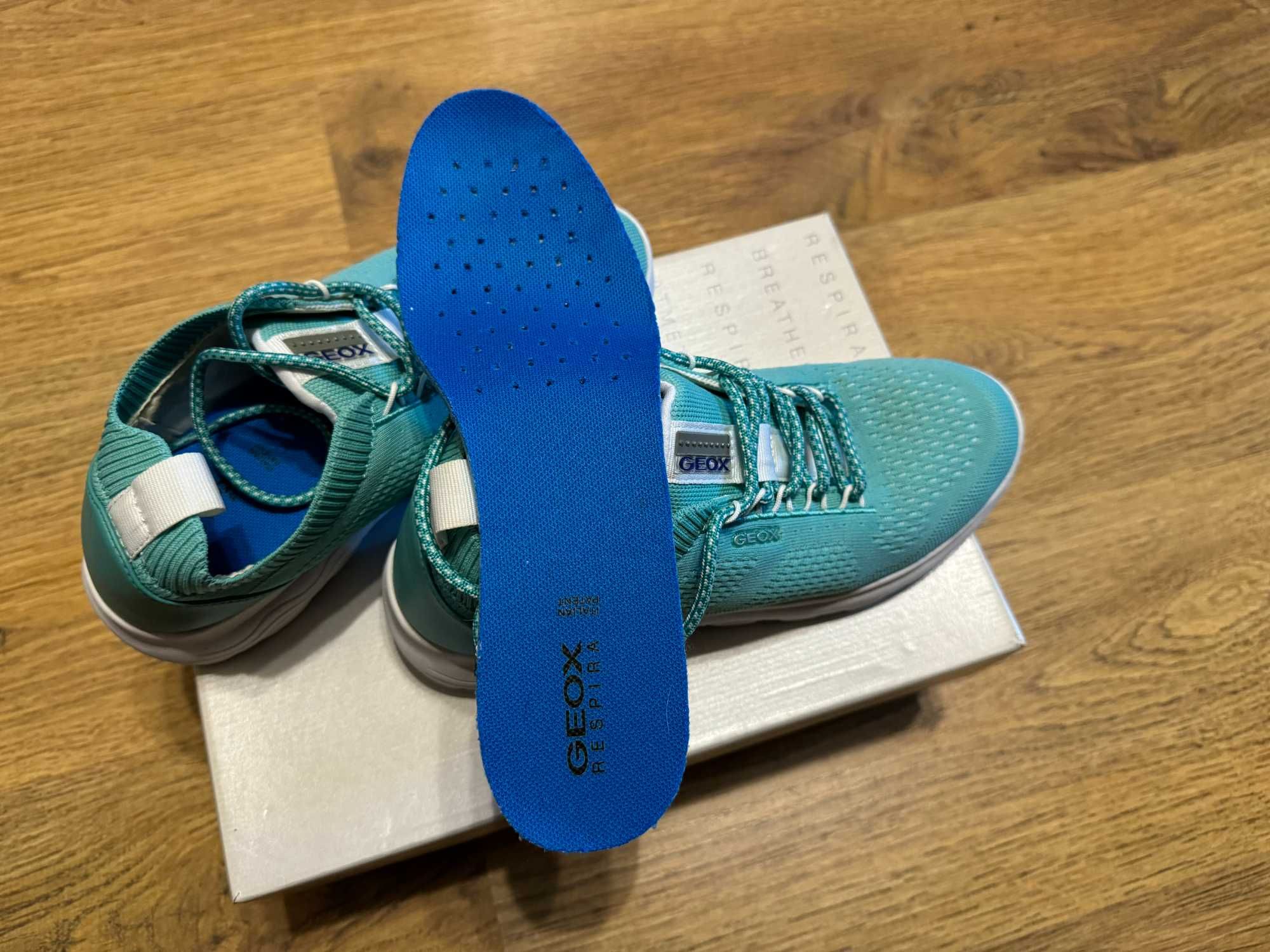 Кроссовки женские дышащие GEOX D Spherica A Turquoise 37 размер