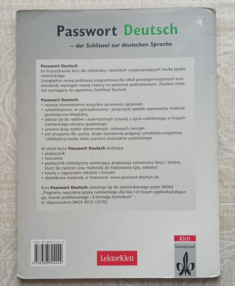 Podręcznik do nauki języka niemieckiego Passwort Deutsch 2
