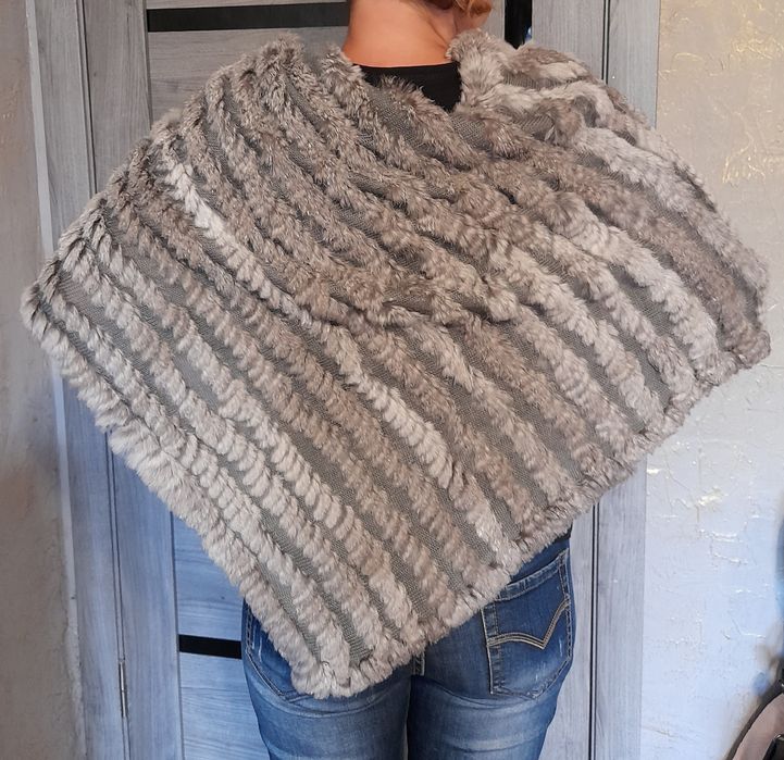 Пончо,натуральный мех