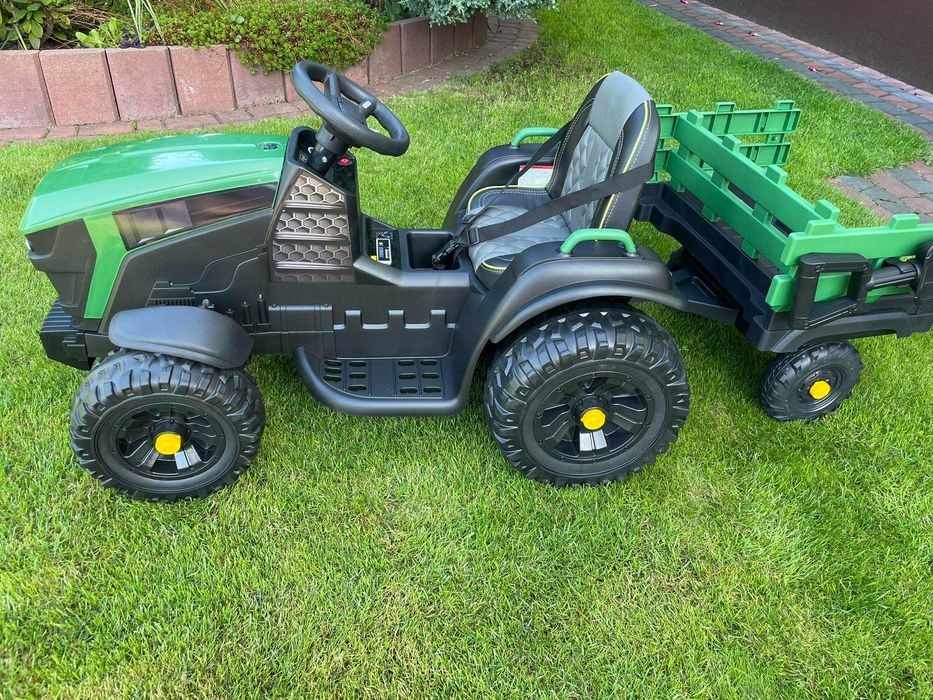 CIĄGNIK ELEKTRYCZNY AUTO akumulator NACZEPA PILOT traktor dla dzieci
