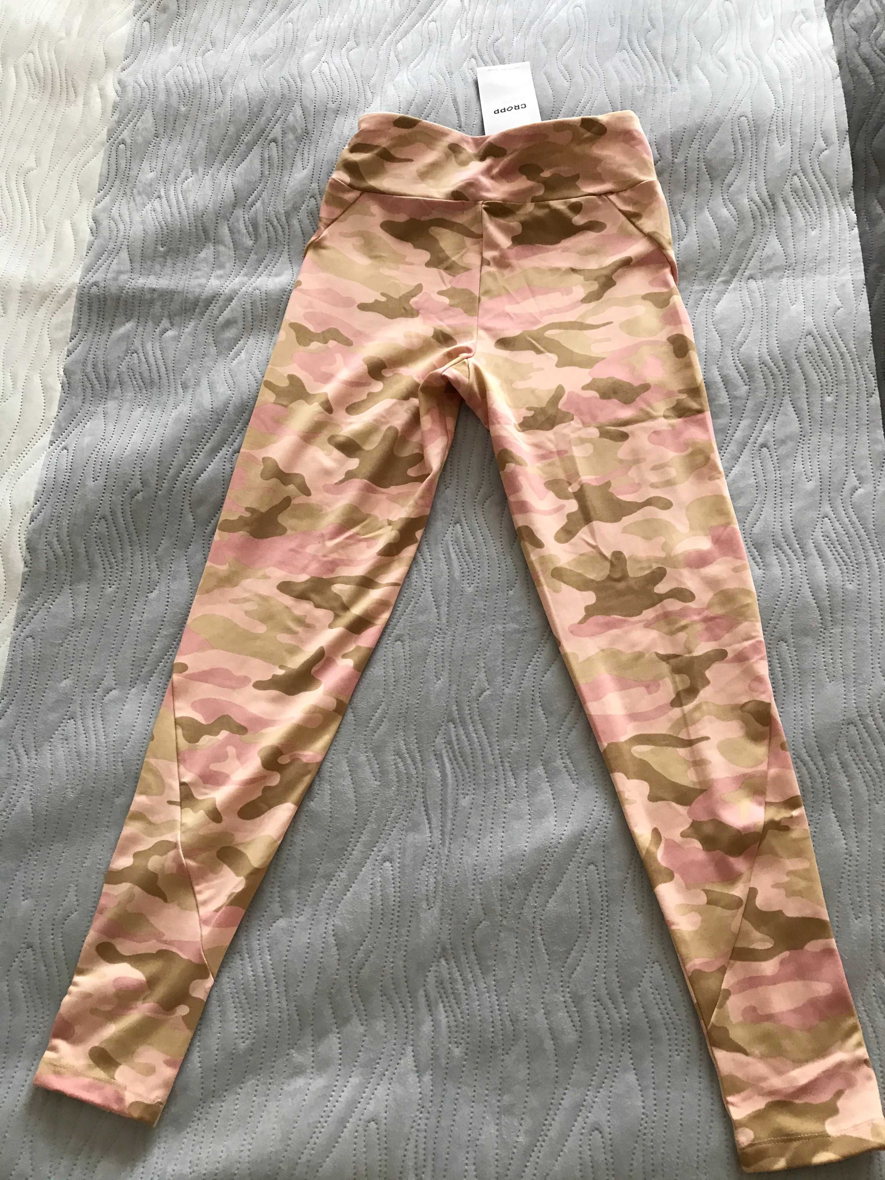 Legginsy CROPP getry moro kamuflaż xs 34