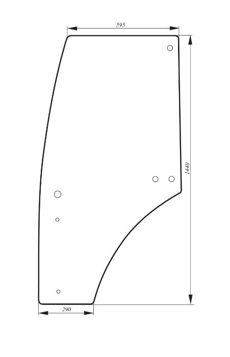 Szyba drzwi sieczkarnia John Deere 5720 , 5820 ACX561i