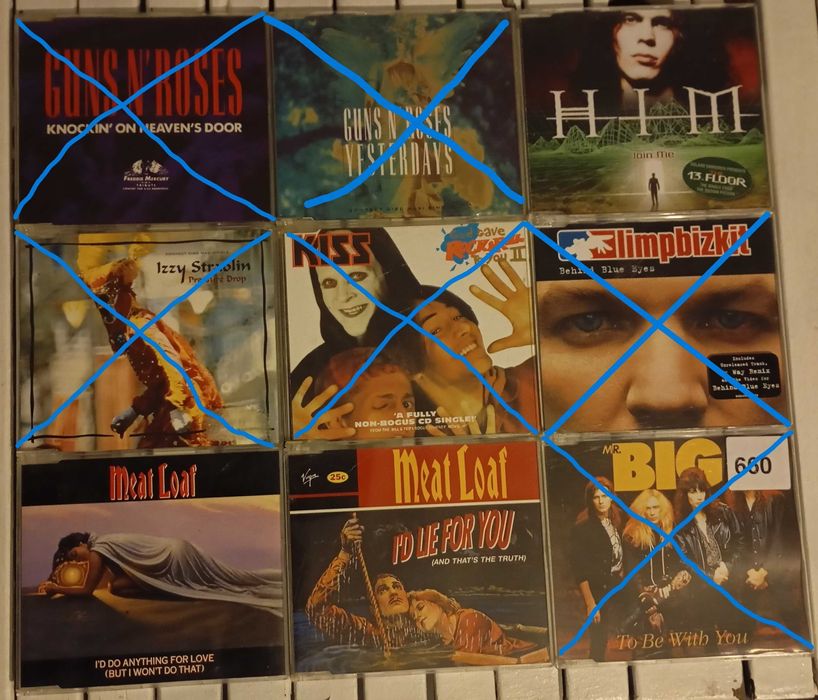 71 CD Singles de Hard Rock, Alternative Rock/Metal e Pop/Rock
