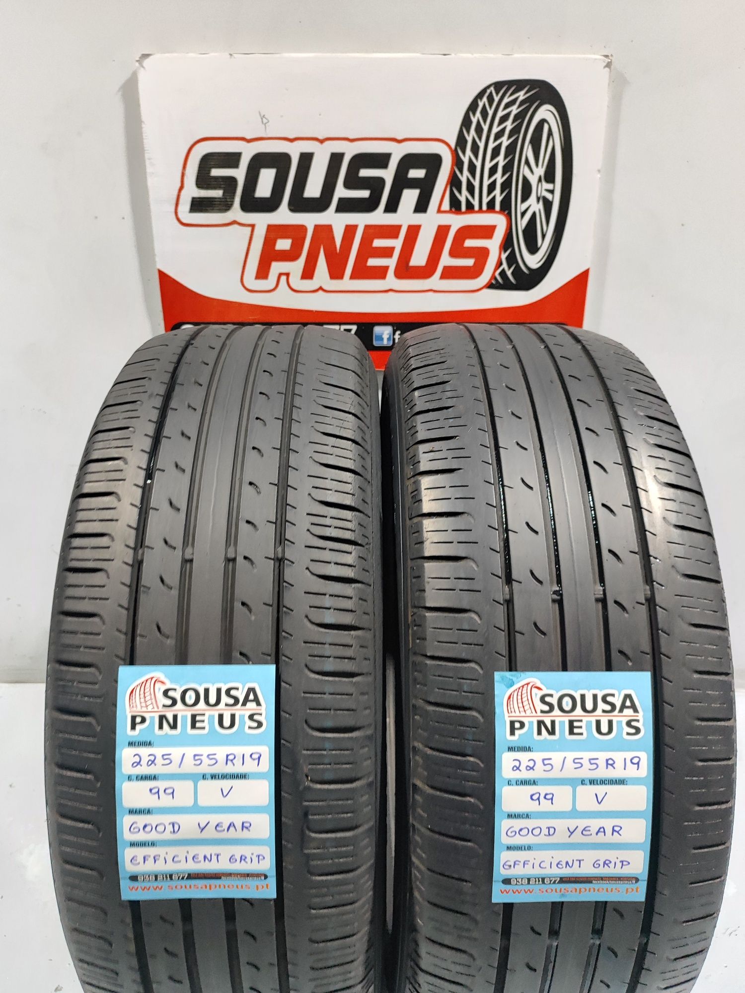 2 pneus semi novos 225-55R19 Bridgestone - Oferta dos portes