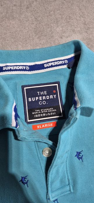 Superdry koszulka polo niebieska M męska