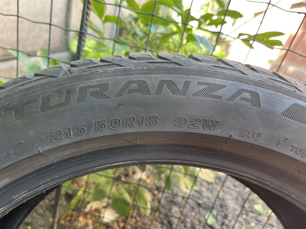 Летняя резина Bridgestone  Turanza R18 215/50 идеал