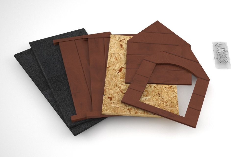 Ocieplana Buda Legowisko dla Psa Psów + kurtyna rozm. L