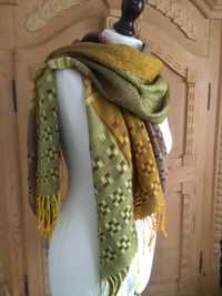 Elegancki modny szalik szal bawełniany damski modne kolory z frędzlami