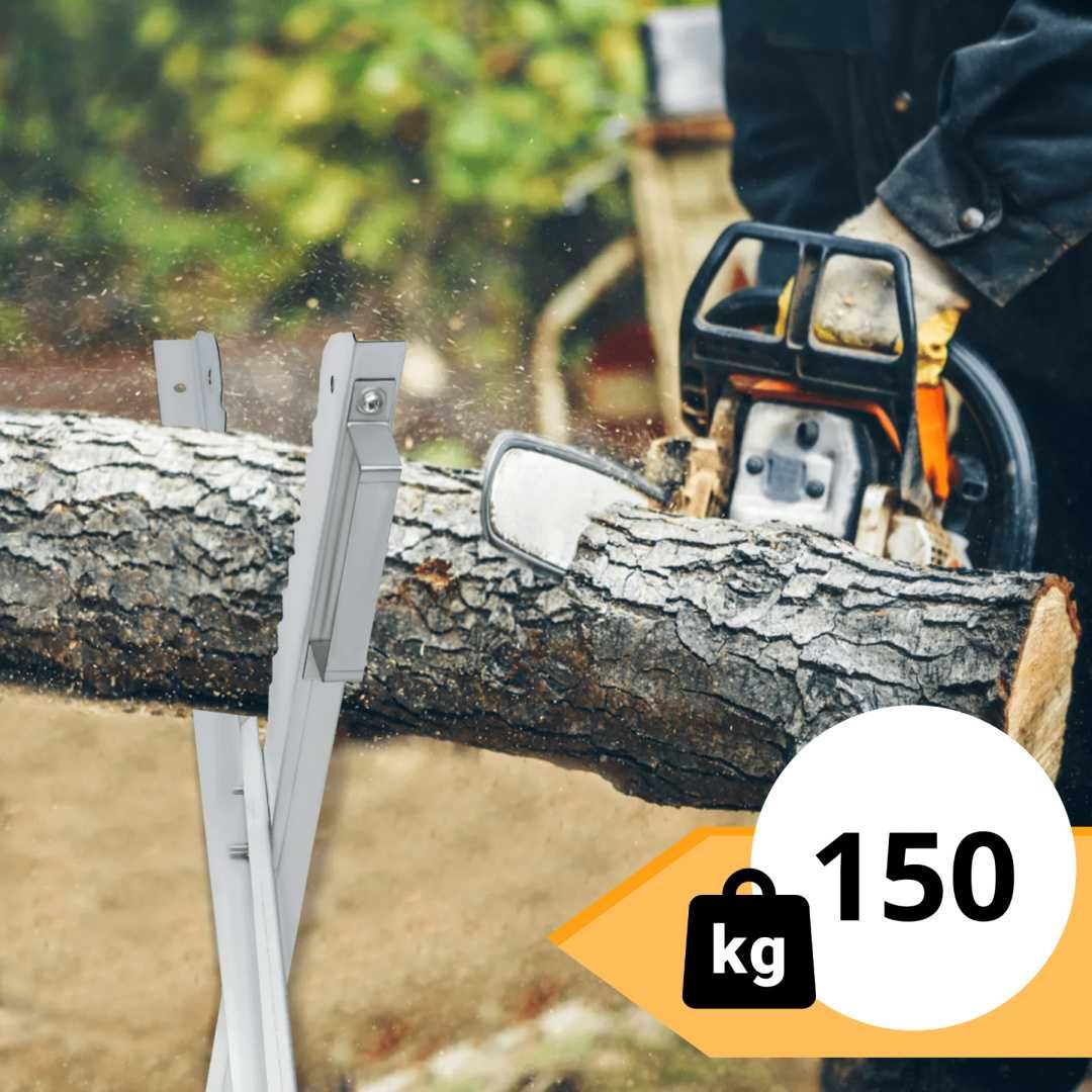 metalowy stojak do cięcia drewna metalowy koziołek do drewna Nowy!