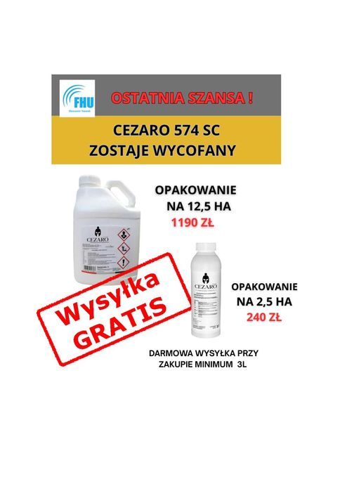 Cezaro 574 SC 1 L herbicyd jesienny na chwasty w zbożu