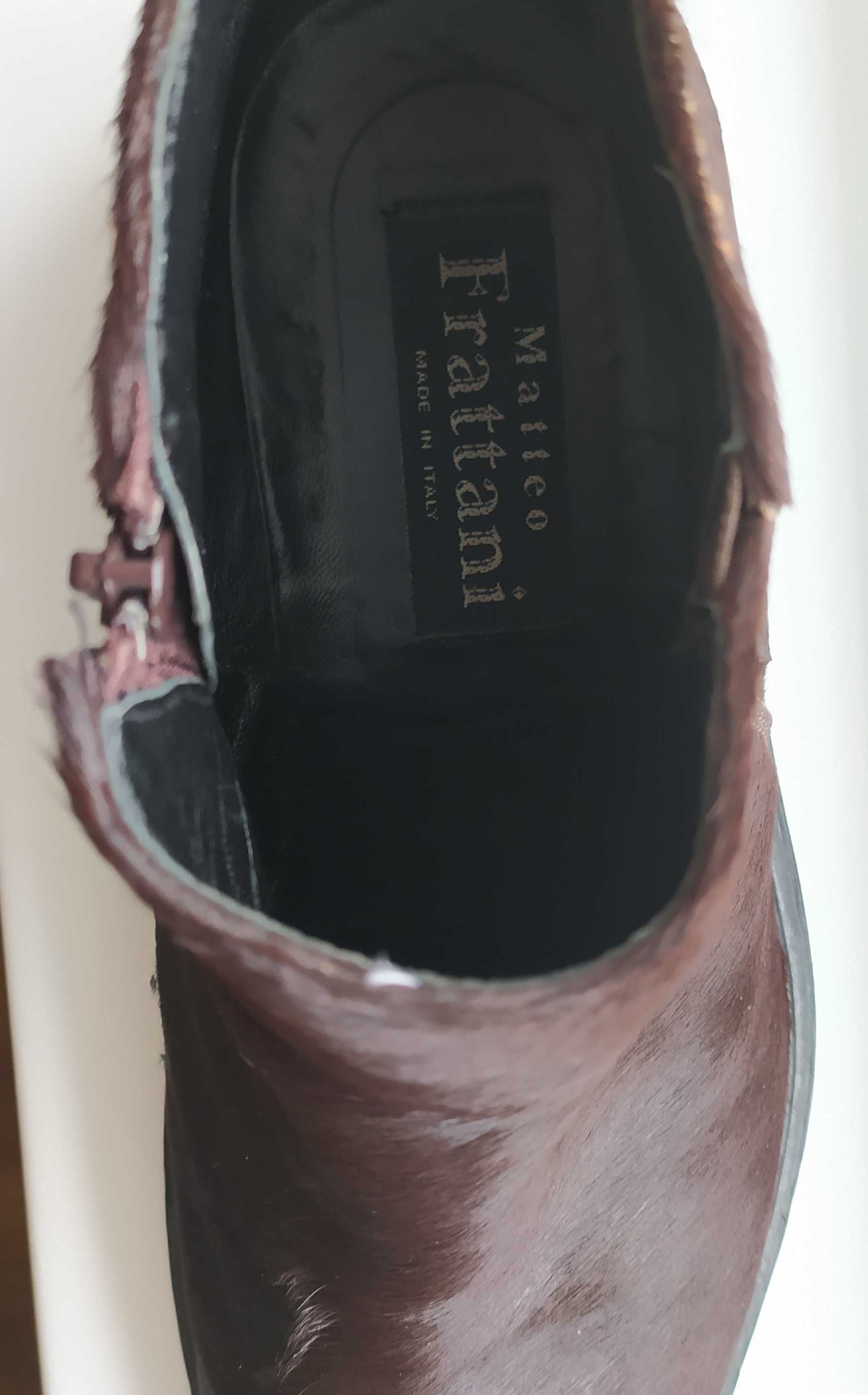 Чоловічі черевики коричневі демісезон  хутром зверху Італія 45 (31)