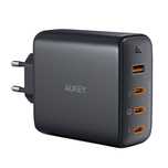 Ładowarka Sieciowa Aukey Pa-B7S, 1Xusb-A, 3Xusb-C, 100W Gan (Czarna)