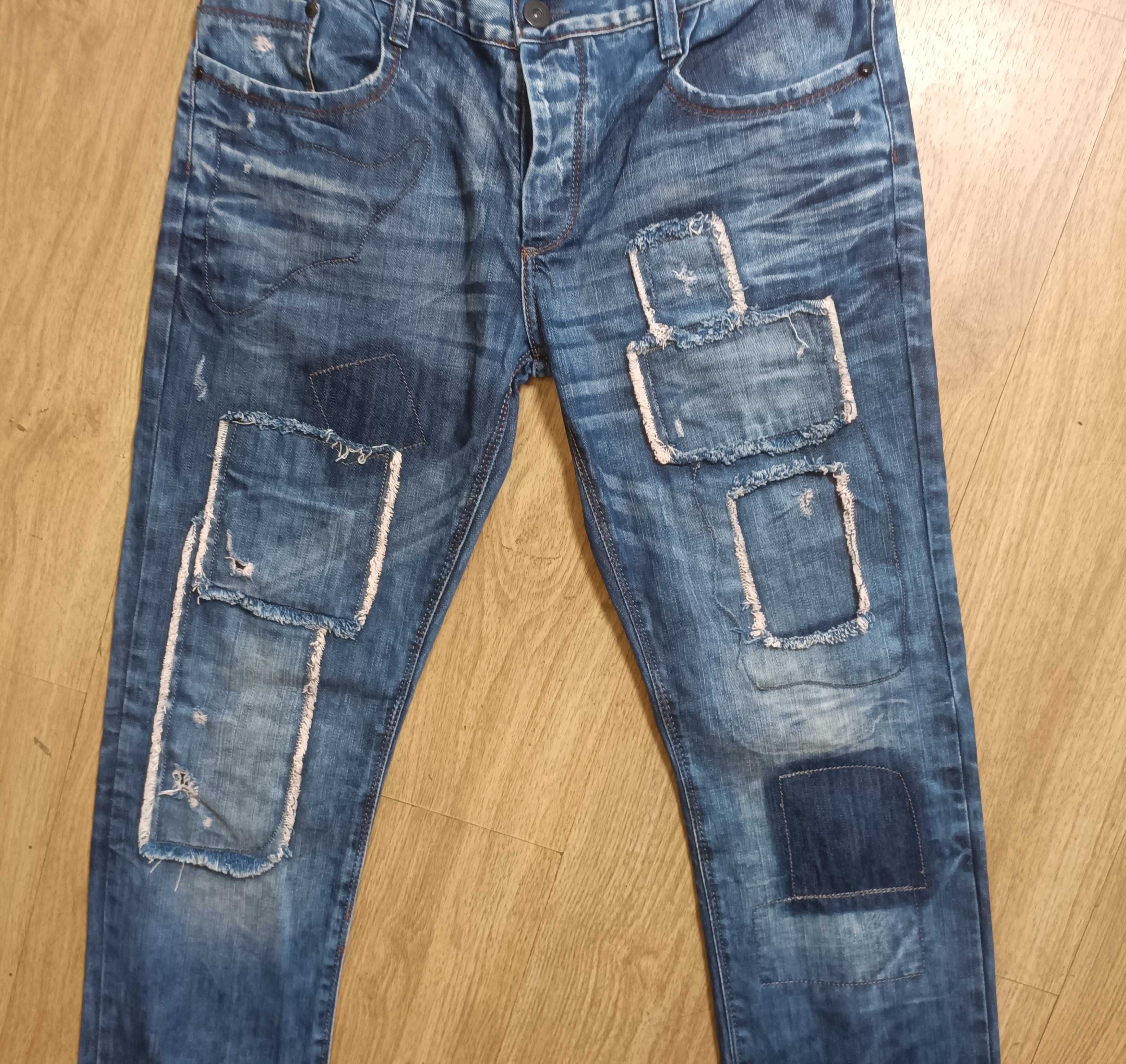 Cipo & Baxx vintage jeansy slim męskie z latami L 3332