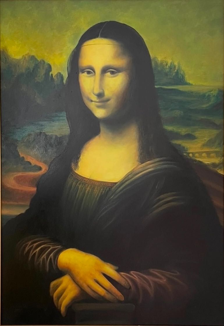 Obrazy olejne, kopia Mona Lizy i Damy z Łasiczką wg Leonardo Da Vinci
