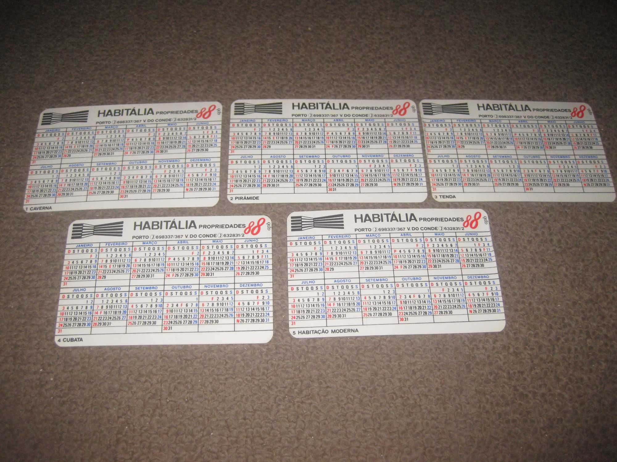 5 Calendários da "Habitália Propriedades" Colecção Completa!