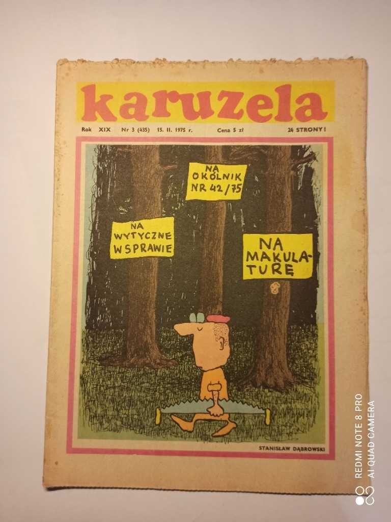 Karuzela - dwutygodnik satyryczny z 1975 r. - 7 egzemplarzy