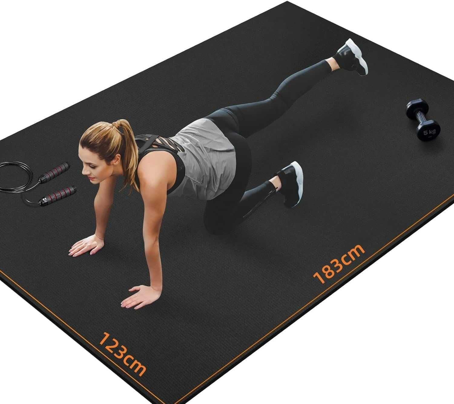 Eko Mata do ćwiczeń fitness, mata sportowa, antypoślizgowa Duża
