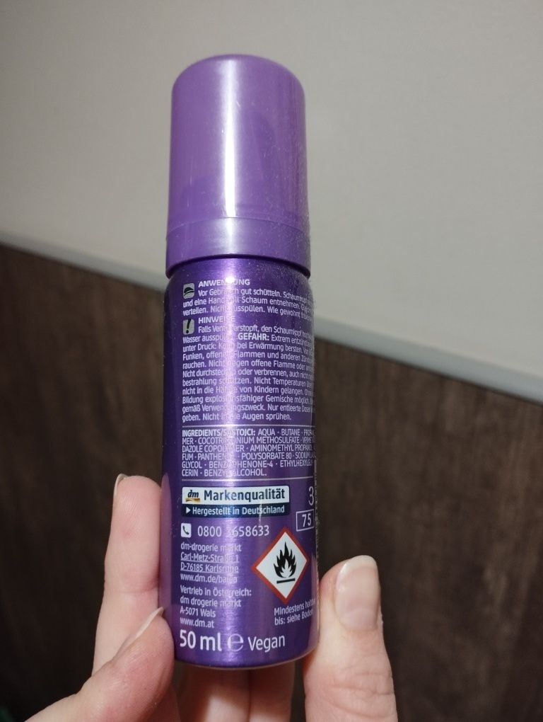 Nowa pianka do włosów marki dm Balea Volume Effect,50ml