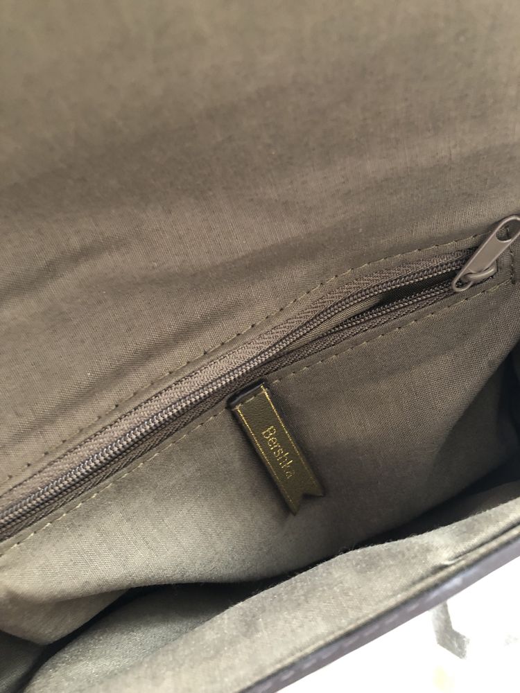 Torebka khaki na ramię na pasku odpiana panterka