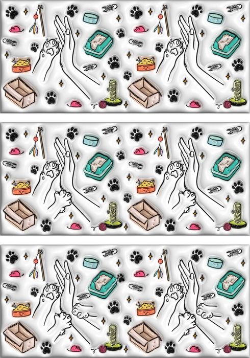 Kubek kocia łapa i właściciela 330ml dłoń plus łapka 1-6 kotków efe 3D