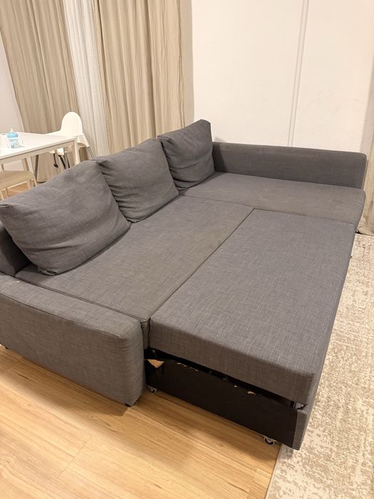 Sofa cama 3 lugares com chaise long