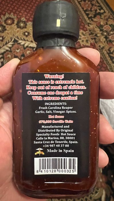 Hot Sauce 670,000 SHU! Carolina Reaper "Zombie Attack"
