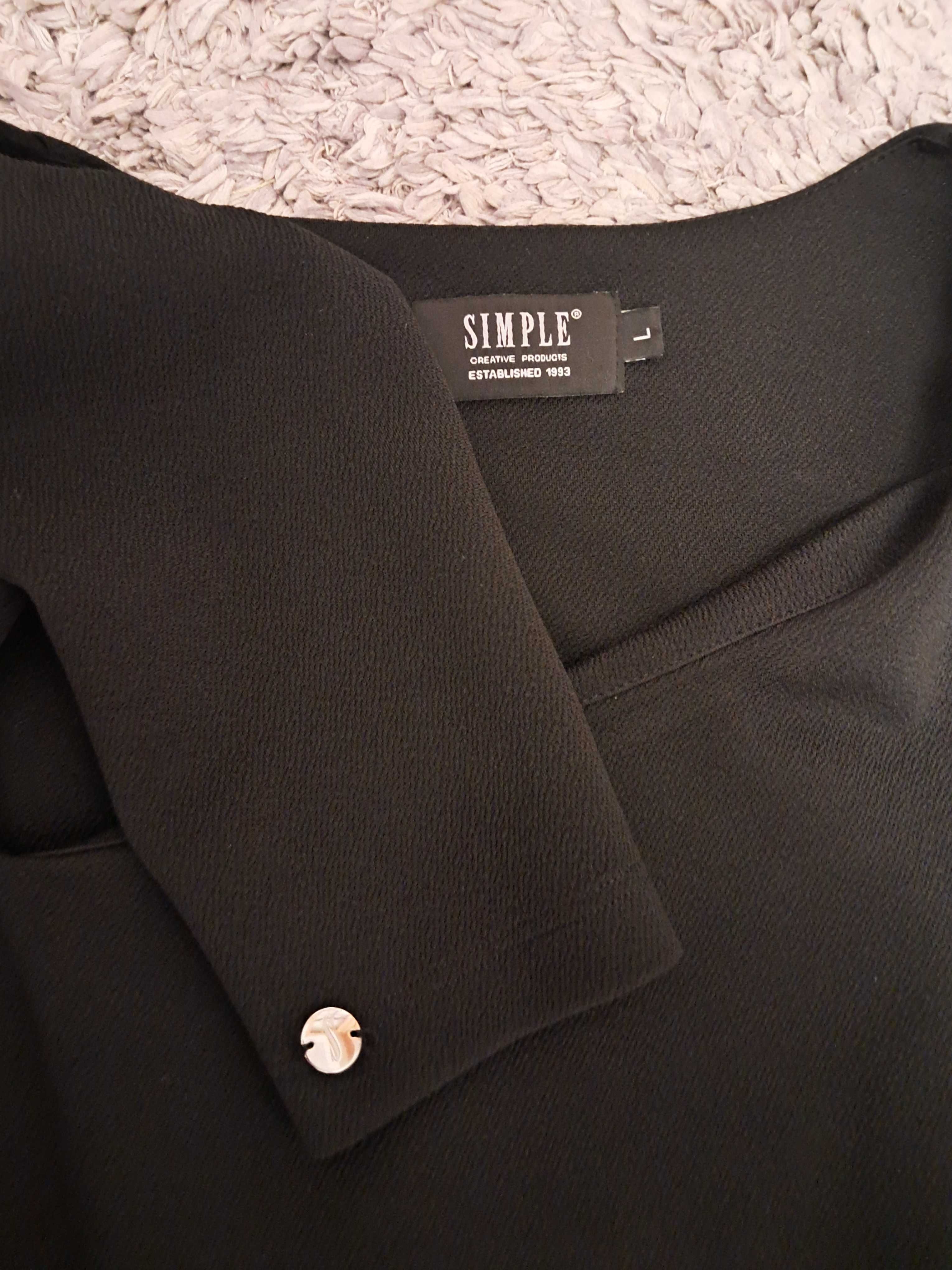 Krótka czarna elegancka sukienka Simple rozm. L