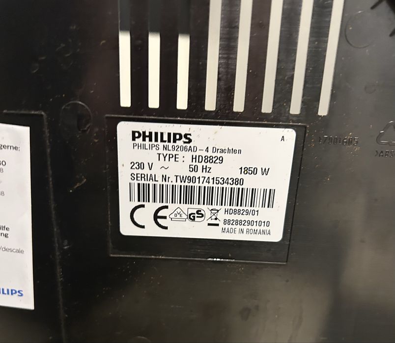 Philips HD8829 panel sterowania