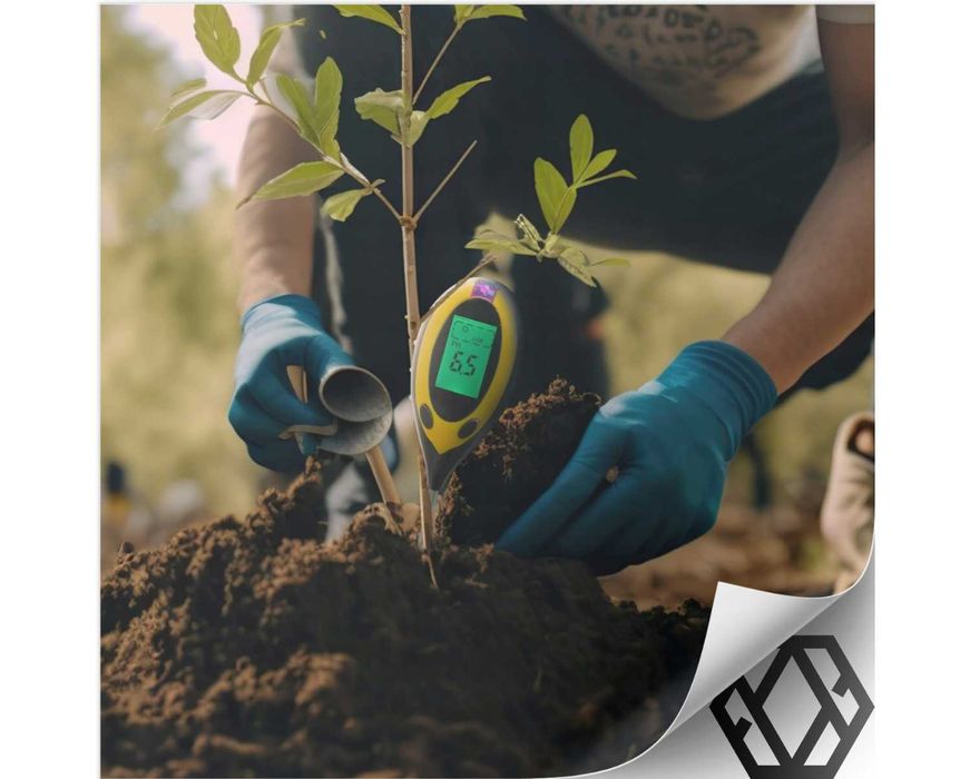 Kwasomierz Glebowy Miernik Tester Ogrodniczy 4w1 pH do Gleb Ziemi
