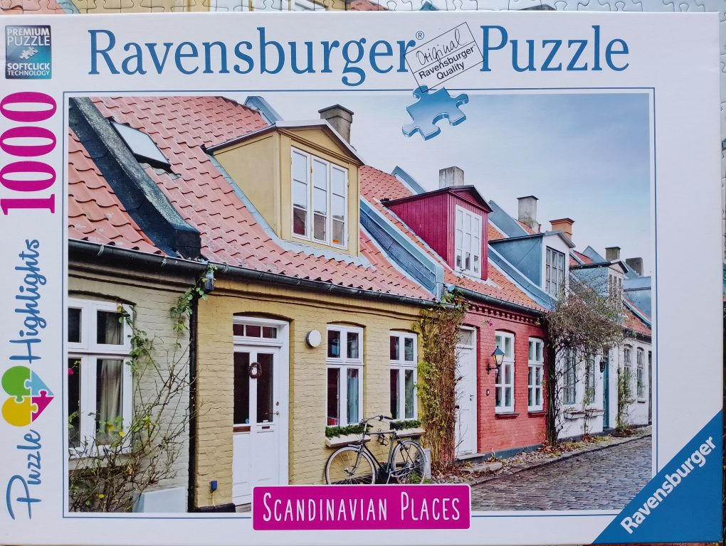 Puzzle kompletne 1000 Ravensburger Scandinavian Places widok