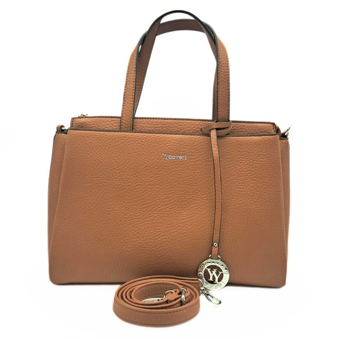 Brązowa torebka damska kuferek YYcoveri