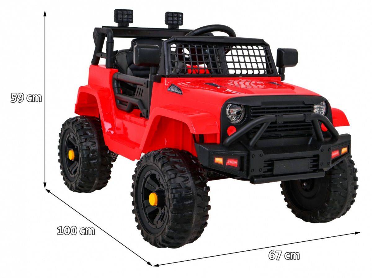 Autko Jeep Dark Night na akumulator Czerwony