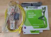 Modem Thomsom e D-Link completos.
