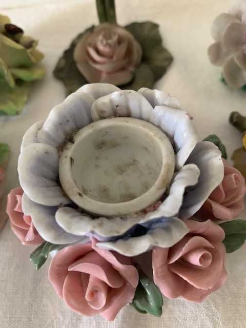 Flores em porcelana fina