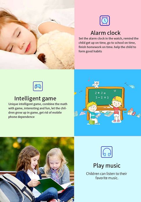 Smartwatch Dziecięcy z GPS i Trybem Edukacyjnym Czerwony
