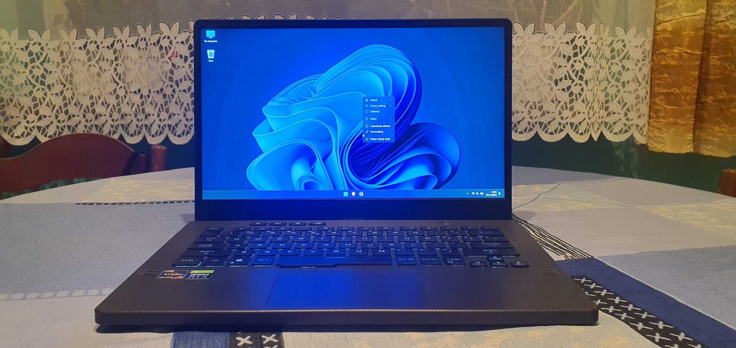 Laptop Asus ROG Zephyrus G14 14" AMD Ryzen 7 16 GB / 512 GB szary