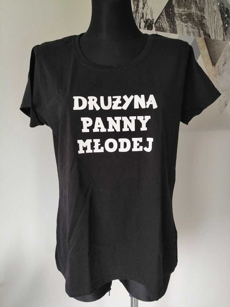 Koszulka z nadrukiem na wieczór panieński. Drużyna panny młodej.