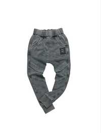 Nunu spodnie jeansowe 128/134 dekatyzowane szare